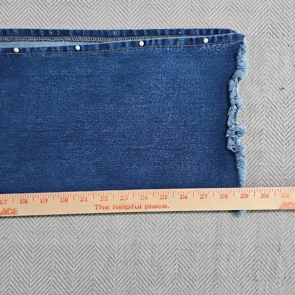 Cardinale Jeans Women's Sz 8 26x28 Med Wash Blue Slit Seam Pearls Y2K Fairy Core - Picture 14 of 16